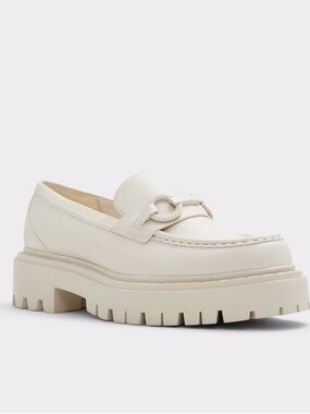 Aldo Baberiel Cream Chunky Lug Sole Loafer